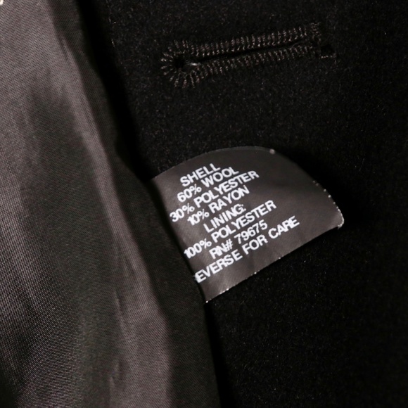 Michael Kors Black Wool Blend Zip Belted Gold Accents Coat Jacket Womens 2XL - Picture 8 of 12